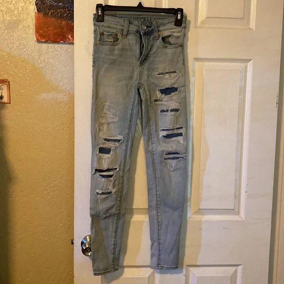 American Eagle next level stretch skinny jeans size 0. J117 - Picture 2 of 8